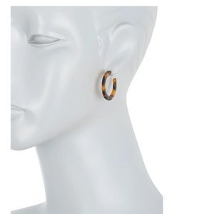 HALOGEN® Resin  Hoop Earrings